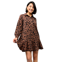  Jane Leopard Knit Shirtdress