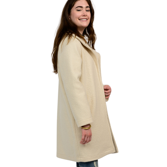 Cream Wooly "Like" Coat