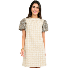  Leopard Sleeve Dress