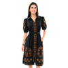 Jade Placket Embroidered Dress