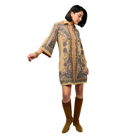 Paisley Border Shirtdress