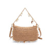 Coral Seashell Straw Bag Evening Bag in Natural