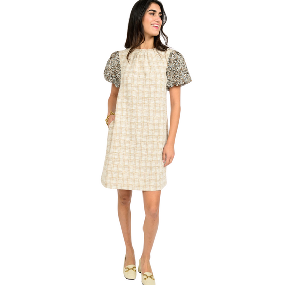 Leopard Sleeve Dress