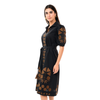 Jade Placket Embroidered Dress