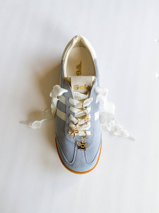 Leo & Lee Studio - Shoe Charm and Lace Sets |  Sneaker Charm and Lace Sets : Hot Pink Laces/Honeycomb/Bee/Flower