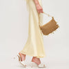 Coral Seashell Straw Bag Evening Bag in Natural