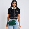 Pauline Woven Crossbody in Forest