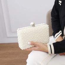  Ivory Pearl Box Design Clutch Bag
