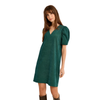 Joanne Woven Dress in Forest Green
