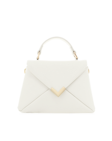  Dahlia Handle Bag in White