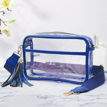  Clear Cross Body Camera Bag in Royal Blue