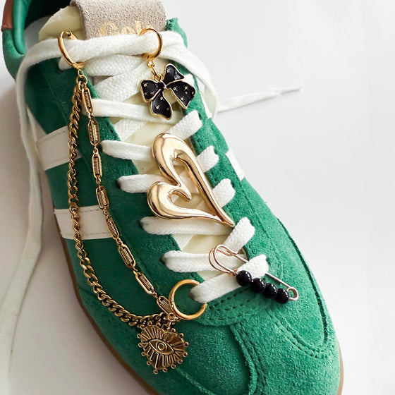Leo & Lee Studio - Shoe Charm and Lace Sets |  Sneaker Charm and Lace Sets : Hot Pink Laces/Honeycomb/Bee/Flower