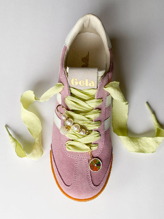 Leo & Lee Studio - Shoe Charm and Lace Sets |  Sneaker Charm and Lace Sets : Hot Pink Laces/Honeycomb/Bee/Flower