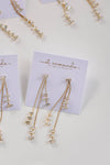 St Armands Designs of Sarasota - Cascading Diamond Tassel Statement Earrings