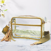  Clear Cross Body Camera Bag in Gold