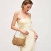 Coral Seashell Straw Bag Evening Bag in Natural