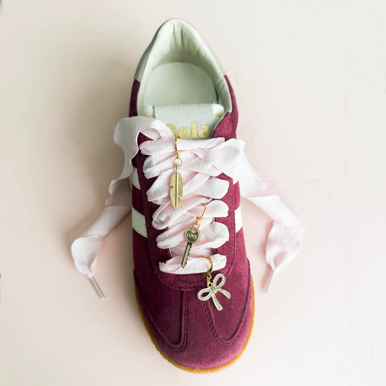 Leo & Lee Studio - Shoe Charm and Lace Sets |  Sneaker Charm and Lace Sets : Hot Pink Laces/Honeycomb/Bee/Flower