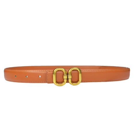 Double Oval Linked Belt in Amber