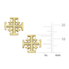 Gold Multi Cross Studs