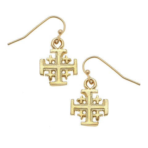Susan Shaw - Gold Multi Cross Wire Earrings