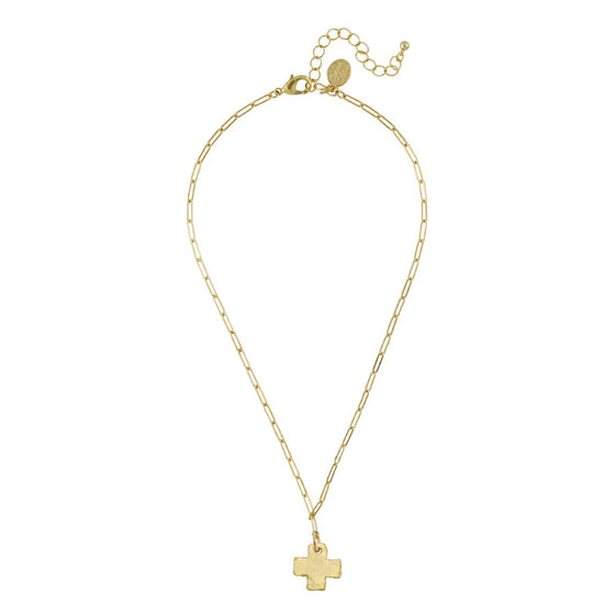 Susan Shaw - Mini Cross Paperclip Necklace