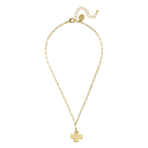 Susan Shaw - Mini Cross Paperclip Necklace
