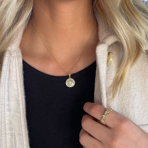 Antique Crystal Necklace (Silver or Gold)